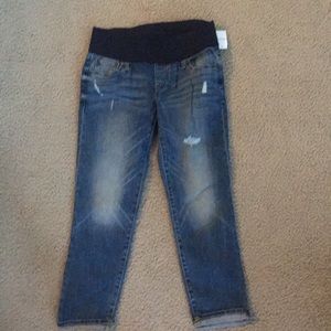 Gap maternity half panel jeans NWT 4 short